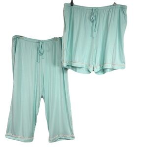 Womens Bamboo Pajama Set Shorts Pants XL Lightweight Stretchy‎ Lounge Comfort